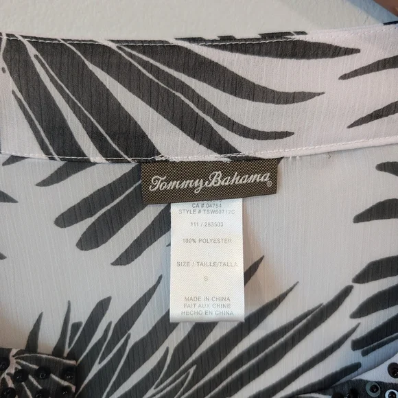 Tommy Bahama Palm Print Swim Cover Up Size Small - Picture 4 of 10